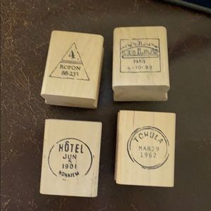 Set of postal rubber stamps
